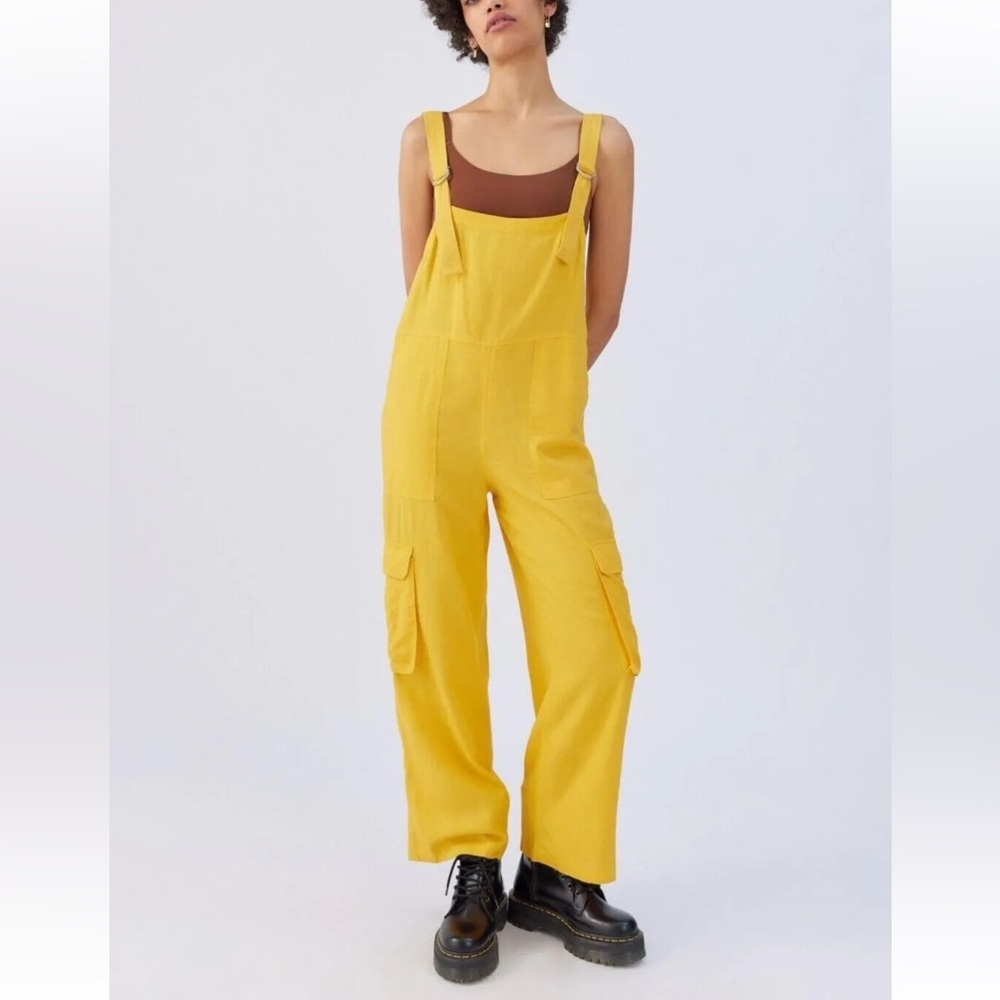 NWT BDG Urban Outfitters Tilly Linen Utility Overall Jumpsuit